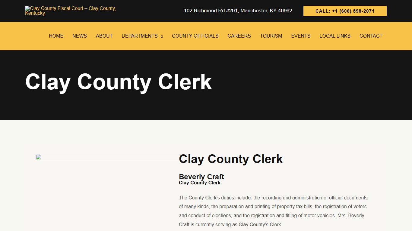 Clay County Clerk – Clay County Fiscal Court – Clay County, Kentucky