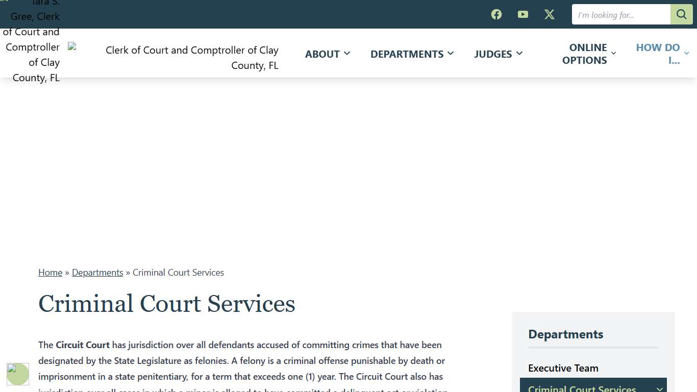 Criminal Court Services | Clay County Clerk of Court